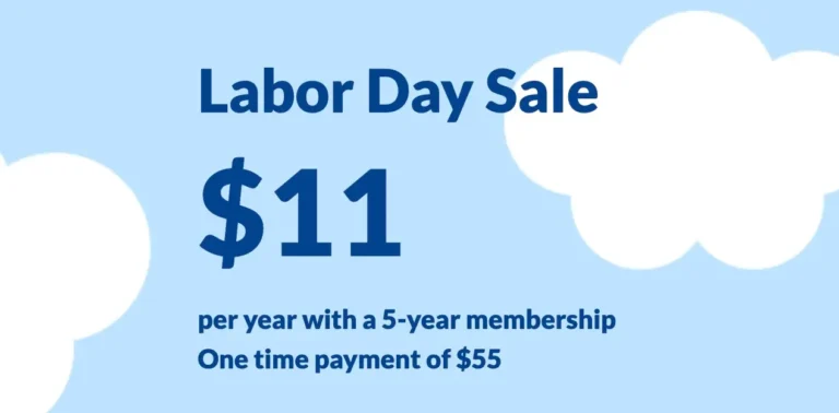 Labor Day Sale: 5-Year Membership for Just $11 Per Year!
