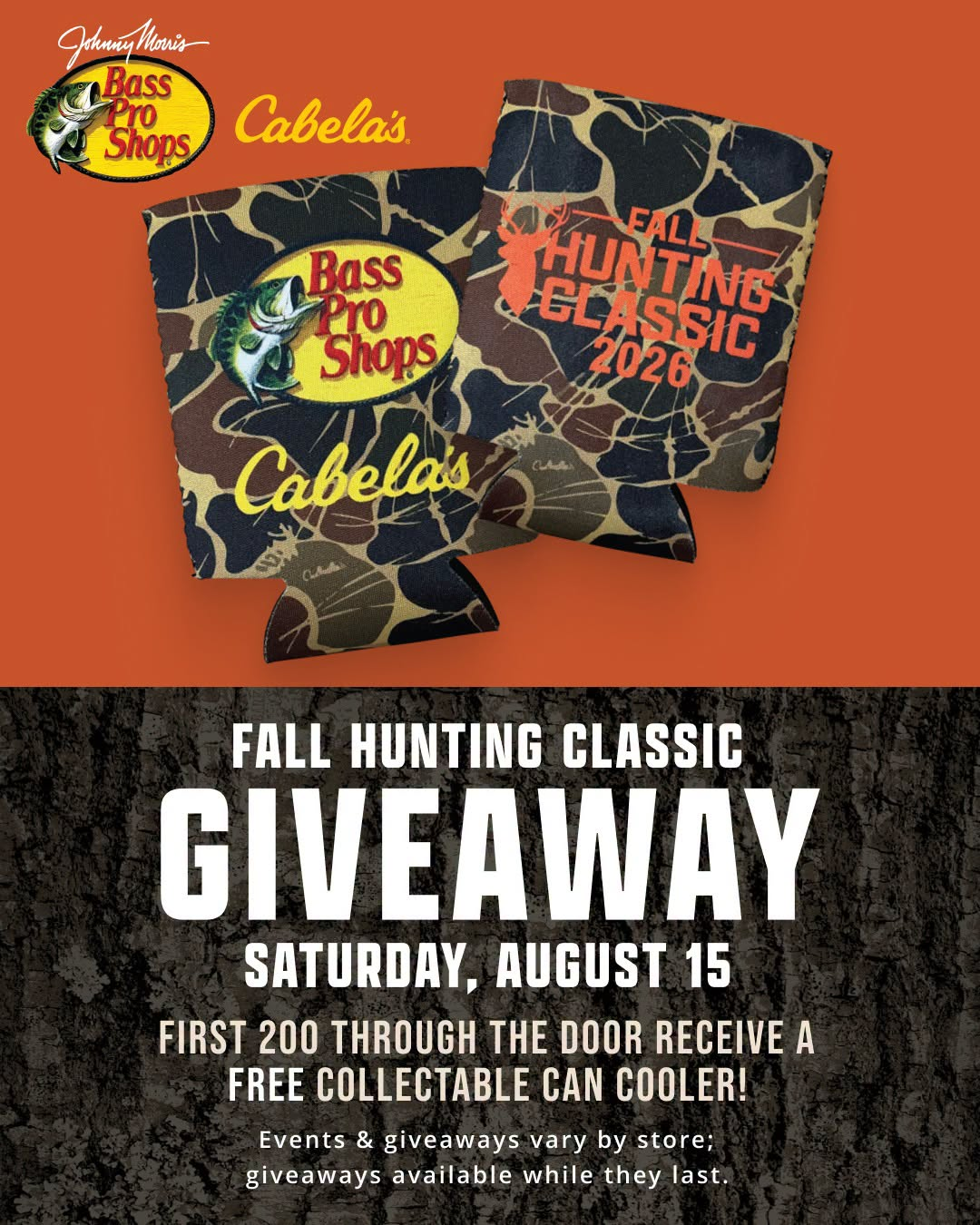 Free Can Cooler and Enjoy Family Events at Bass Pro Shops and Cabela’s