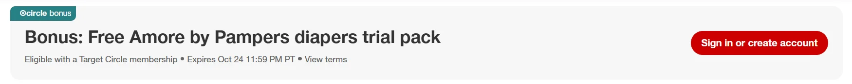 How to Get a Free Amore by Pampers Diapers Trial Pack at Target